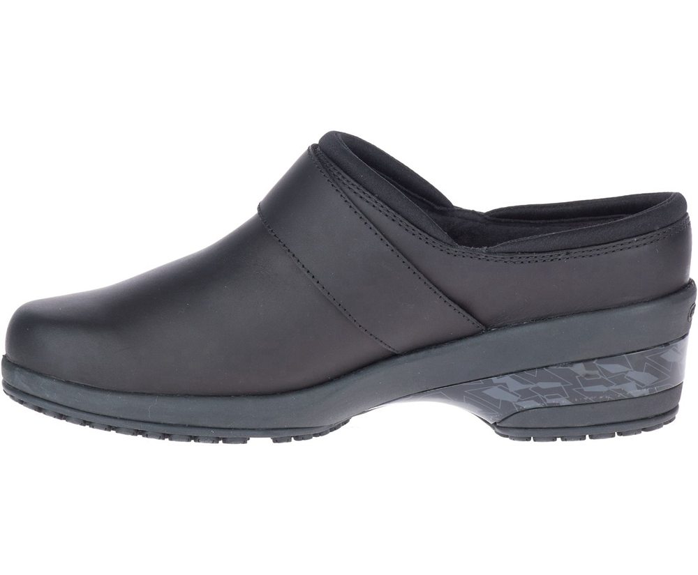 Merrell Slip Ons Black - Valetta PRO Slide Work - Womens 48IKUFBWR